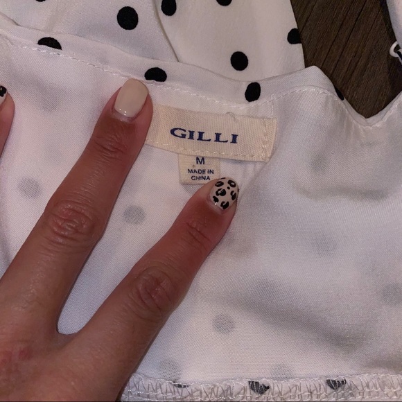 Black and white polka dot adjustable strap - Picture 5 of 10